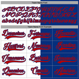 Custom Royal Red-White Split Fashion Hockey Lace Neck Jersey