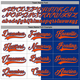 Custom Royal Orange-White Split Fashion Hockey Lace Neck Jersey