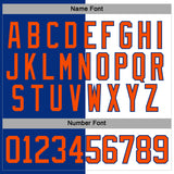Custom Royal Orange-White Split Fashion Hockey Lace Neck Jersey