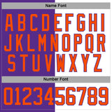 Custom Purple Orange-White Split Fashion Hockey Lace Neck Jersey