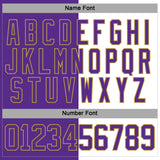 Custom Purple Old Gold-White Split Fashion Hockey Lace Neck Jersey