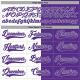 Custom Purple Gray-White Split Fashion Hockey Lace Neck Jersey