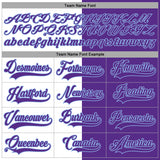 Custom Purple Light Blue-White Split Fashion Hockey Lace Neck Jersey
