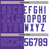 Custom Purple Light Blue-White Split Fashion Hockey Lace Neck Jersey