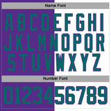 Custom Purple Teal-White Split Fashion Hockey Lace Neck Jersey