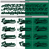 Custom Kelly Green Black-White Split Fashion Hockey Lace Neck Jersey
