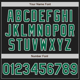 Custom Black Kelly Green-White Split Ripped Pattern Baseball Pullover Sweatshirt Hoodie