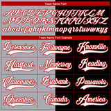 Custom Black Red Gray-White Split Fashion Hockey Lace Neck Jersey