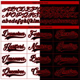 Custom Black Red-White Split Fashion Hockey Lace Neck Jersey