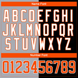 Custom Black Orange Gray-White Split Fashion Hockey Lace Neck Jersey