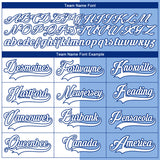 Custom Light Blue White-Royal Split Fashion Hockey Lace Neck Jersey