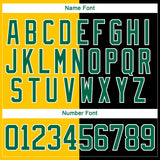 Custom Black Kelly Green Yellow-White Split Fashion Hockey Lace Neck Jersey