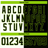 Custom Black Neon Green-White Split Fashion Hockey Lace Neck Jersey