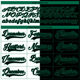 Custom Black Kelly Green-White Split Fashion Hockey Lace Neck Jersey