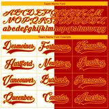 Custom Red Gold-White Split Fashion Hockey Lace Neck Jersey
