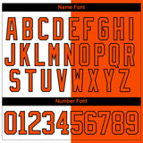Custom Orange Black-White Split Fashion Hockey Lace Neck Jersey