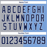 Custom Powder Blue Navy Gray-White Split Fashion Hockey Lace Neck Jersey