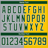 Custom Yellow Green Gray-White Split Fashion Hockey Lace Neck Jersey