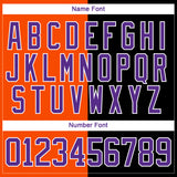 Custom Black Purple Orange-White Split Fashion Hockey Lace Neck Jersey