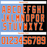 Custom Black Orange Powder Blue-White Split Fashion Hockey Lace Neck Jersey