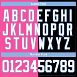 Custom Black White Pink-Light Blue Split Fashion Hockey Lace Neck Jersey