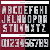Custom Black Gray Crimson-White Split Fashion Hockey Lace Neck Jersey