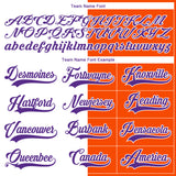 Custom Orange Purple-White Split Fashion Hockey Lace Neck Jersey