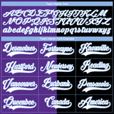 Custom Black White Purple-Light Blue Split Fashion Hockey Lace Neck Jersey