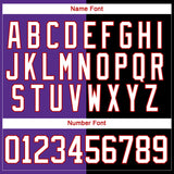 Custom Black White Purple-Red Split Fashion Hockey Lace Neck Jersey