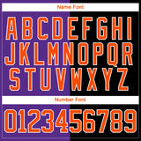 Custom Black Orange Purple-White Split Fashion Hockey Lace Neck Jersey