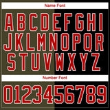 Custom Black Red Olive-White Split Fashion Hockey Lace Neck Jersey