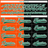 Custom Black Kelly Green Orange-White Split Fashion Hockey Lace Neck Jersey