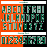 Custom Black Kelly Green Orange-White Split Fashion Hockey Lace Neck Jersey