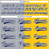 Custom Yellow Navy Gray-White Split Fashion Hockey Lace Neck Jersey