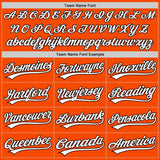 Custom Orange White-Black Split Ripped Pattern Baseball Pullover Sweatshirt Hoodie