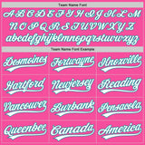 Custom Pink White-Teal Split Ripped Pattern Baseball Pullover Sweatshirt Hoodie