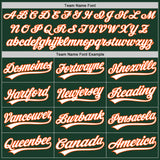 Custom Green White-Orange Split Ripped Pattern Baseball Pullover Sweatshirt Hoodie