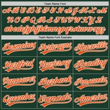 Custom Green Orange-White Split Ripped Pattern Baseball Pullover Sweatshirt Hoodie