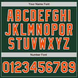 Custom Green Orange-White Split Ripped Pattern Baseball Pullover Sweatshirt Hoodie