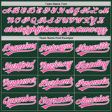 Custom Green Pink-White Split Ripped Pattern Baseball Pullover Sweatshirt Hoodie