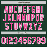 Custom Green Pink-White Split Ripped Pattern Baseball Pullover Sweatshirt Hoodie