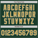 Custom Green Old Gold-White Split Ripped Pattern Baseball Pullover Sweatshirt Hoodie