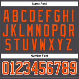 Custom Steel Gray Orange-White Hockey Jersey