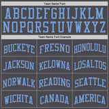 Custom Steel Gray Gold-Light Blue Authentic Basketball Jersey