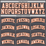 Custom Steel Gray White-Orange Authentic Basketball Jersey