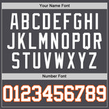 Custom Steel Gray White-Orange Authentic Basketball Jersey