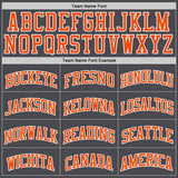 Custom Steel Gray Orange-White Authentic Basketball Jersey