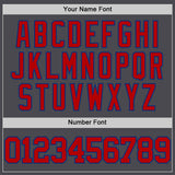 Custom Steel Gray Red-Royal Authentic Basketball Jersey