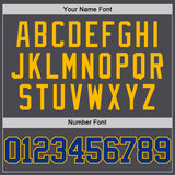 Custom Steel Gray Royal-Gold Authentic Basketball Jersey