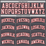 Custom Steel Gray White-Red Authentic Basketball Jersey